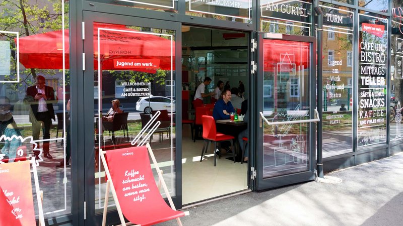 Außenansicht des Gürtelturmcafe