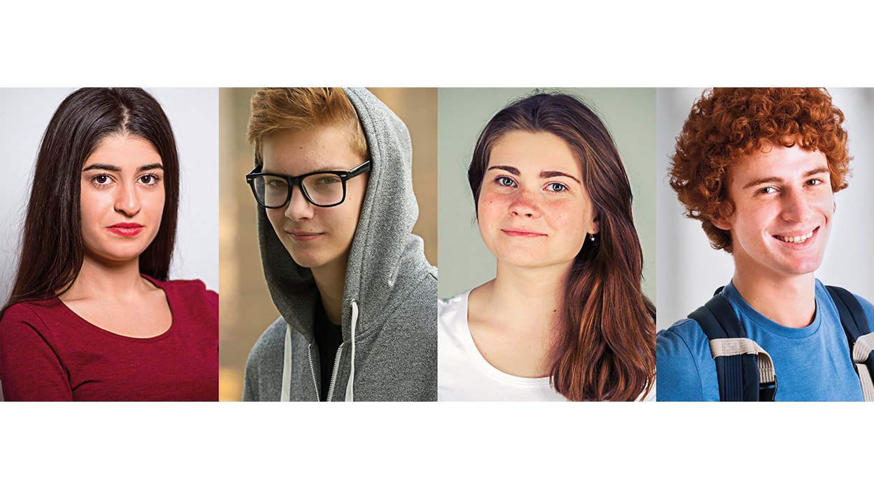 NEBA Jugendcoaching bei Jugend am Werk Steiermark vier verschiedene Jugendliche