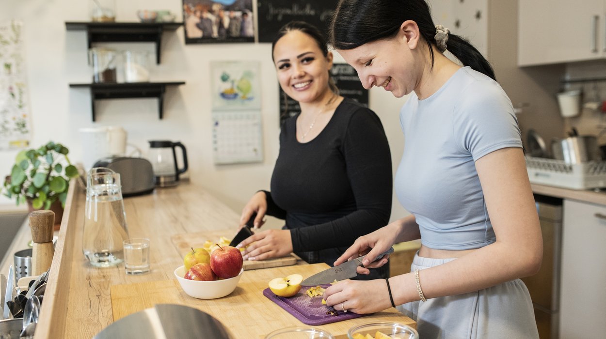 trapez_Jugend-am-Werk-Steiermark Zwei Jugendliche in der Küche